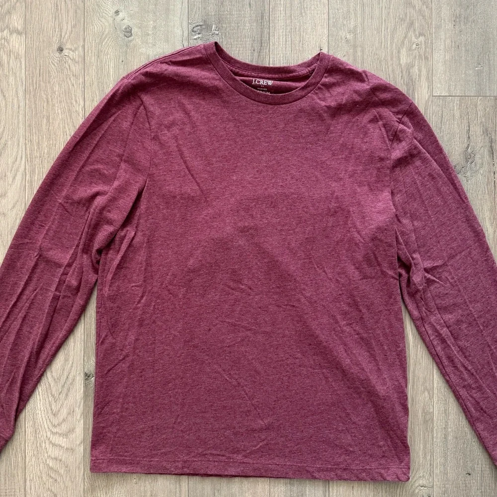 J. Crew Maroon Crew Neck Long Sleeve Shirt